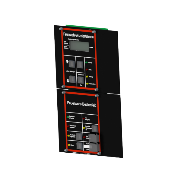FAT/FBF-Funktionsmodul Feuerwehr-Anzeigetableau und Feuerwehr-Bedienfeld für bauseitige Gehäuse 
